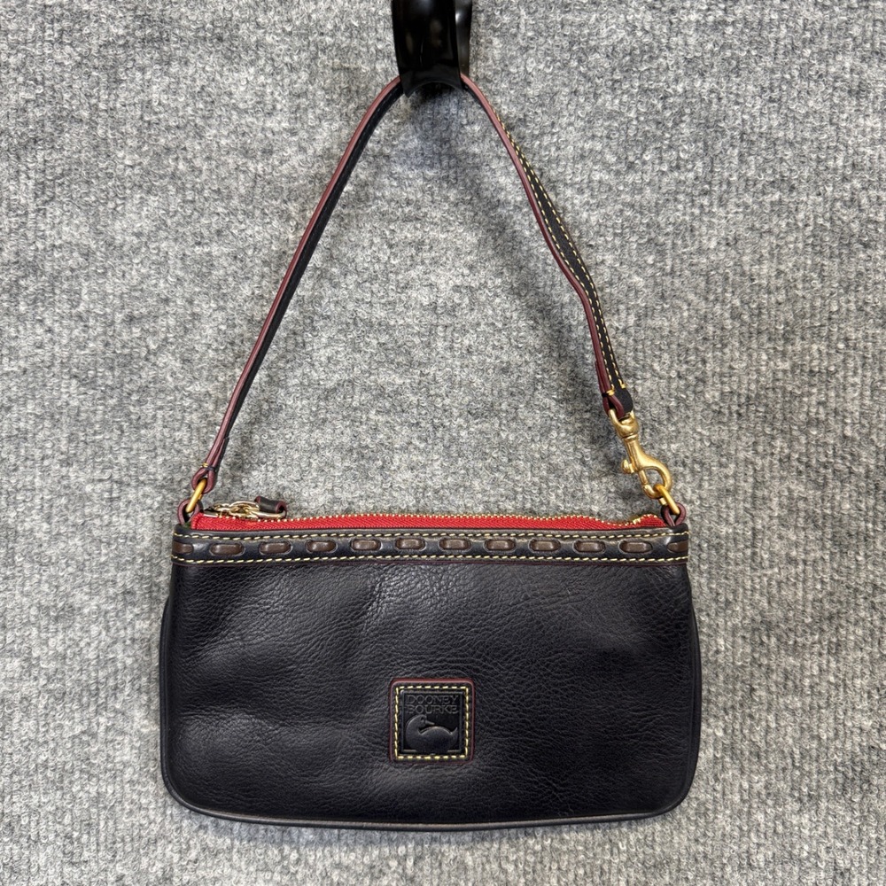 Dooney & Bourke Florentine Large Slim Wristlet Navy Blue Leather Minimalist